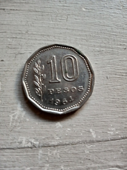 Moneda De 10 Pesos Año.1964 (resero) Rep.argentina 1