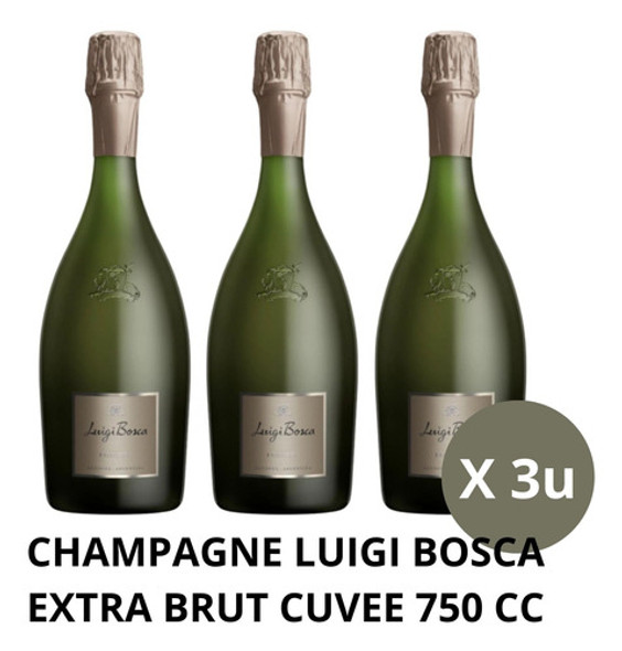 Espumante Luigi Bosca Extra Brut Cuveé 750ml Pack X 3 1