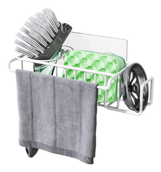 Organizador De Bacha Colgante Adhesivo Acero Inox. Blanco 0 Organizador De Bacha Colgante Adhesivo Acero Inox. Blanco 0