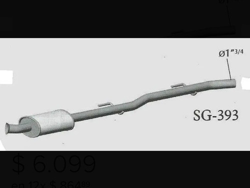 Silenciador Delantero  Renault Clio 2  (2002-2011) 0