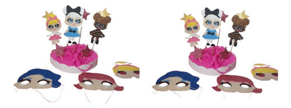 Adorno Para Torta Muñecas Lol Centro De Mesa Infantil 0