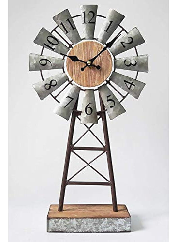 Modo Hogar Reloj De Mesa Galvanizado Para Molinillos De Vien 1