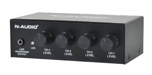 Mixer N-audio Mx500 4 Canales Stereo Rca 1 Xlr Phantom 0