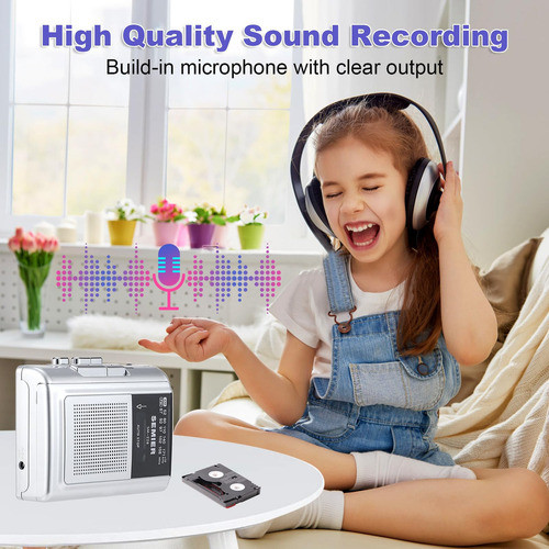 Reproductor De Cassette Portatil Retro Walkman Am Fm, Reprod 1