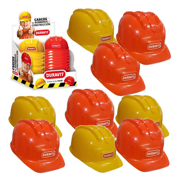 Combo X 10 Cascos De Juguetes Duravit Herramientas Regalo 0
