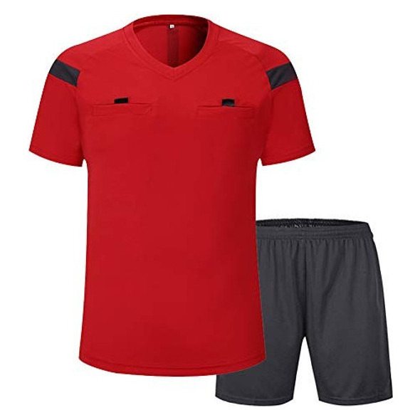 Set Equipo Camiseta + Short Arbitro Completo Adulto Futbol 1