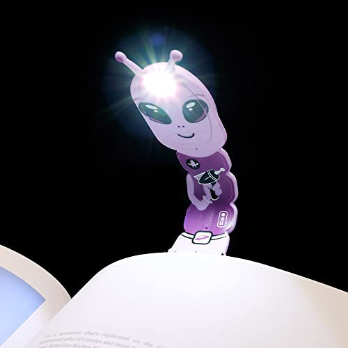 Luz Led De Lectura -marcador De Libros A Pilas Alien Purpura 1