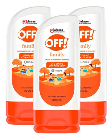 Repelente Mosquitos Off Crema 196g Caja De 12 Unidades 0