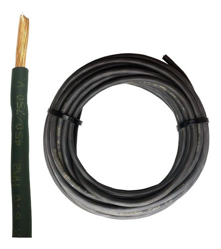 Cable Alta Temperatura 1x6,0 Mm Siliconado Rollo 10 Metros 0