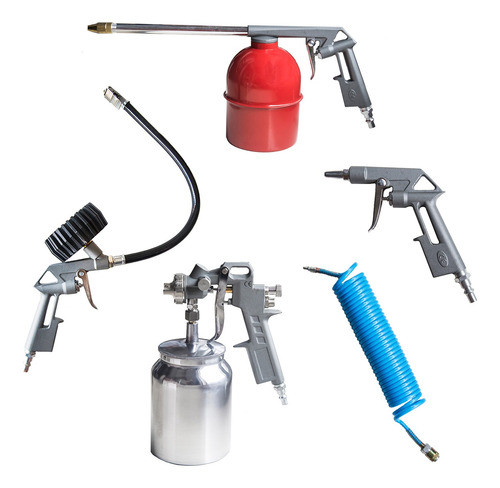 Kit Compresor Aire 5p Succión + Manguera 15m 0