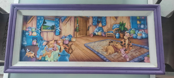Cuadro Winnie Pooh 32cm X 72cm Aprox. Figuras Con Relieve 0