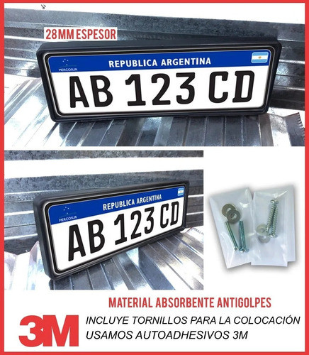 Prisma 2017  Porta Patente Frontal Mercosur X 1 + Tornillos 1