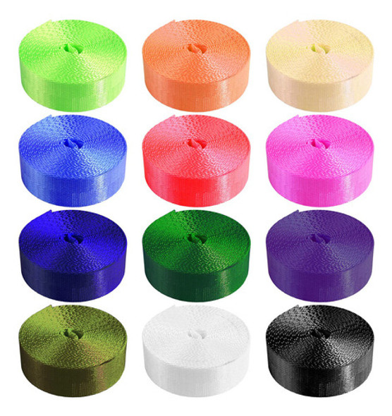 Grosun 12 Rollos De Correas De Nailon De 1 Pulgada Y 3.3 Yar 0