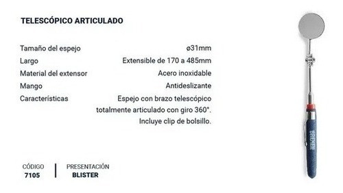 Espejo Inspeccion Mecanico Bremen Extensible Herramienta 1