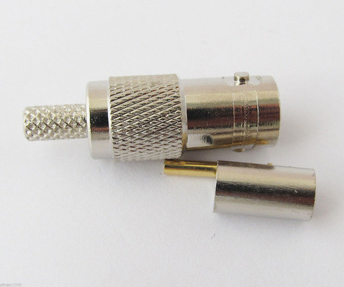 10pcs Hembra Crimp Coaxial Cctv Conector Bnc Para Cable Rg58 1