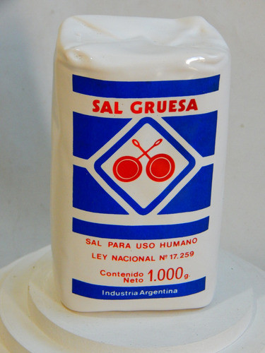 Publicidad Antigua Sal Gruesa Paquete De Ceramica 1