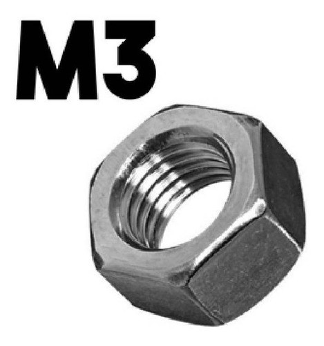 Pack X40: Tuerca M3 Inoxidable 1