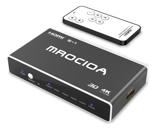Interruptor Hdmi 4k Switcher 5 Puertos Remoto Ews 0