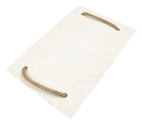 Bandeja Mesa Plana Decorativa Multiuso Blanca Rectangular 0