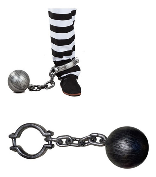 Bola Con Cadena De Preso Prisionero Halloween Cotillon 0