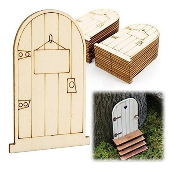Puerta De Duende Mini Puerta De Hadas De Madera Jardin De Ha 1