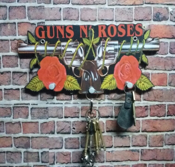 Porta Llaves Gun's Pistolas Y Rosas. 0