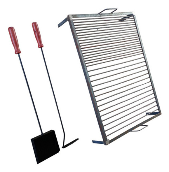 Parrilla 90x50 + Palita Atizador De Varillas 0