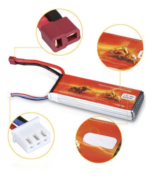2s 7.4v 5000mah 30c Con T Enchufe Lipo Batería Para Rc Evaso 0