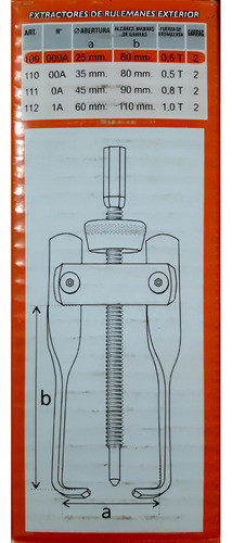 Extractor De Rulemanes 2 Garras Apertura 35mm Extrapol 1