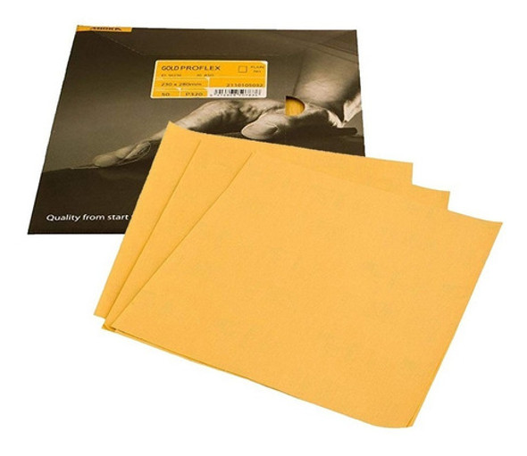 Caja 50 U. Lija Hoja Gold En Seco Mirka Grano #120 0