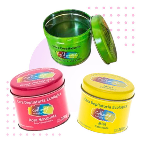 Cera Depilatoria Rosa Mosqueta  X 200g Olla Collage Lefemme 1