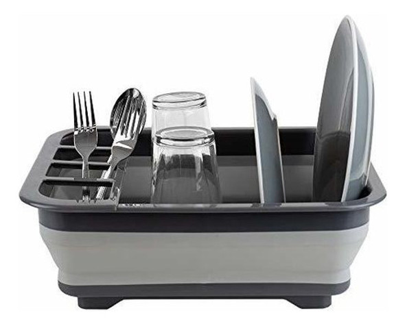 Home Basics - Escurreplatos Plegable De Silicona Y Plastico 1
