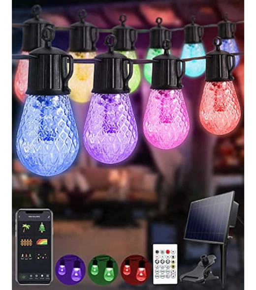 Freecube Solar Outdoor Rgb String Lights Impermeable, 48 Ft 0