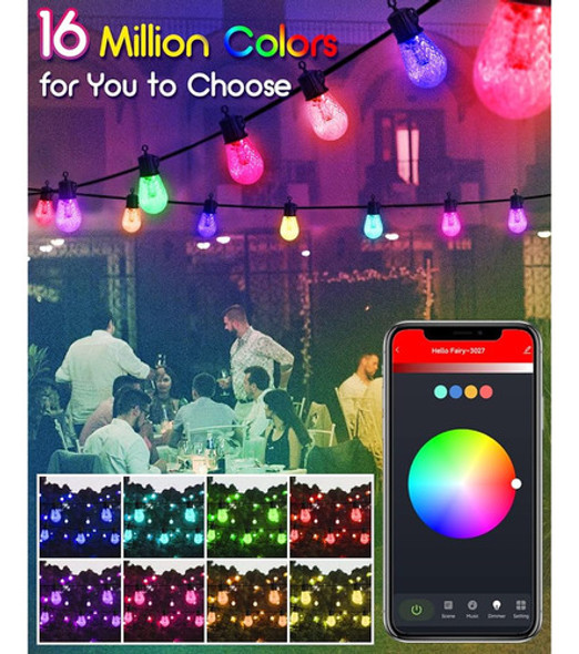 Freecube Solar Outdoor Rgb String Lights Impermeable, 48 Ft 1