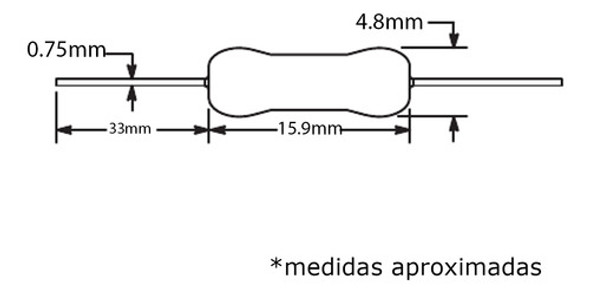 3 Resistencias Metal Film 3w 22000 Ohms 22k 5% 1