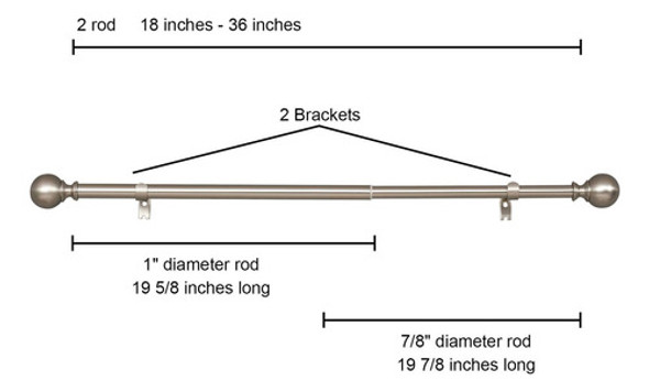 Kemmie Barra De Cortina Clasica Para Ventana De 1 Pulgada Co 1