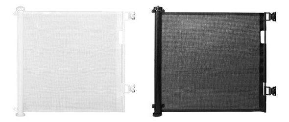 Puerta De Seguridad Para Bebes Y Mascotas - Redpro Negro Y Banco 1