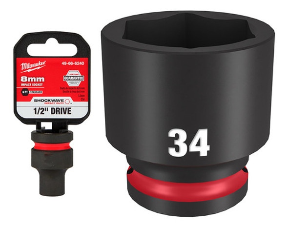 Bocallave De Impacto Milwaukee 1/2'' 34mm 6 Ptos 49-66-6266 0