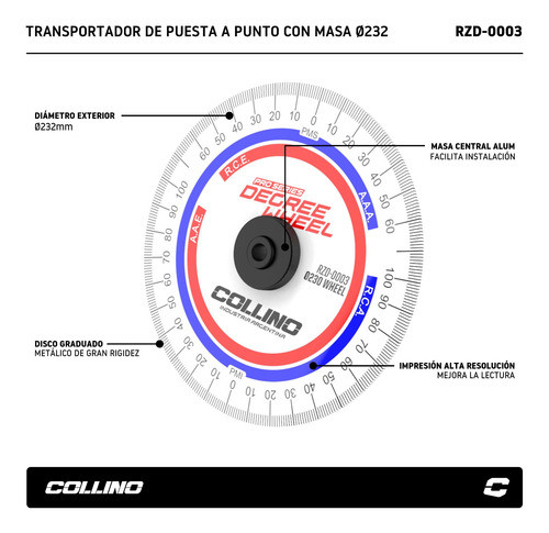 Disco Graduado Collino Comparador Puesta A Punto Motores 1