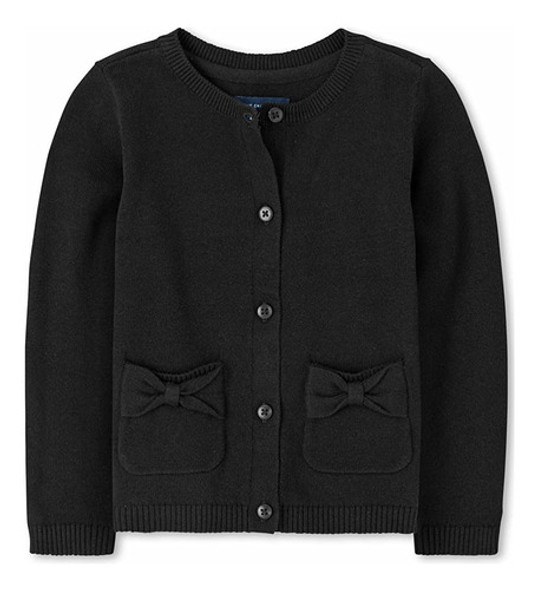 The Children's Place Baby Toddler Girls Bow Pocket Cardigan, 0
