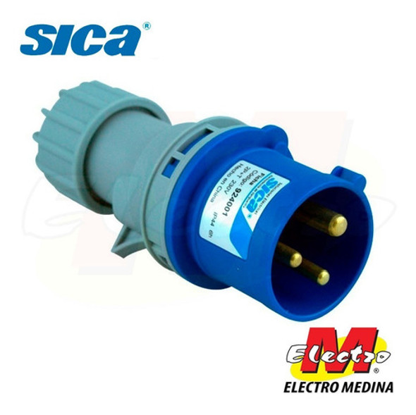 Ficha Tipo Scame  2p + T 32a Ip44 Steck Sica Electro Medina 1