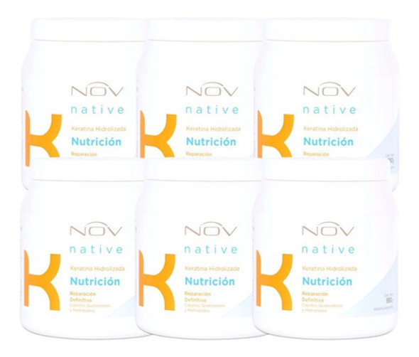 Kit X 6 Mascara Nutricion Keratina Hidrolizada Nov 980gr 0