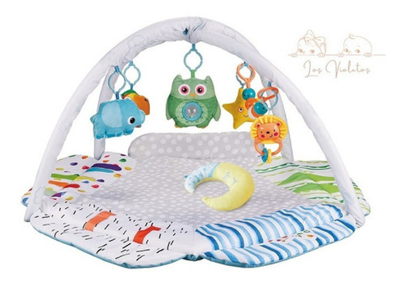 Gimnasio/alfombra Gris Con Colores Laterales 0