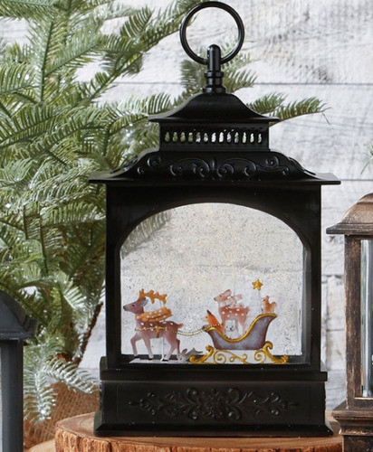 Luces De Reno Y Animales En Trineo De Navidad Con Purpurina 1