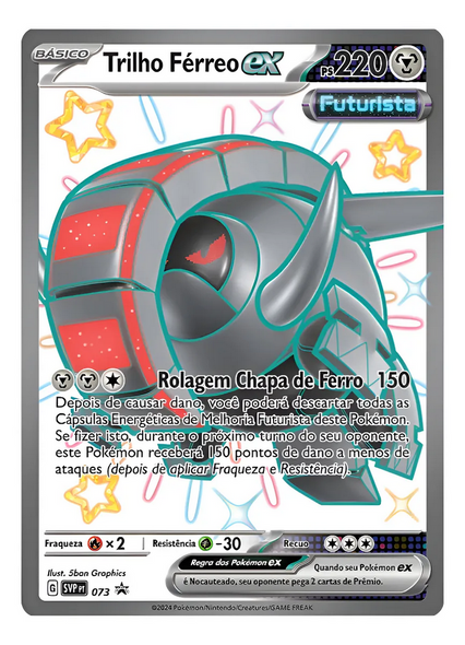 Pokemon Iron Treads ex Promo Jumbo Card (Portuguese) – SVP073 – Holo Rare Copag Original