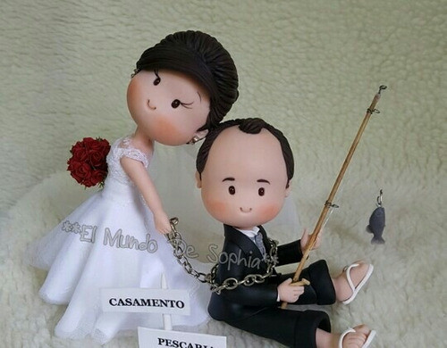 Adorno Para Torta Casamiento Novios Personalizados 0