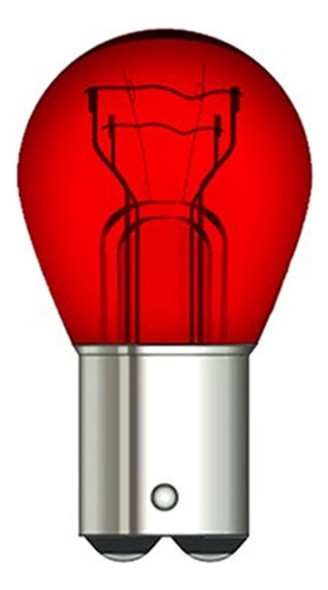 Lampara P21/4w 2 Polos Pata Despareja Y Desplazada Roja 12v 0