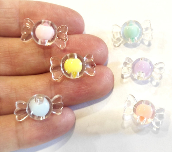 20u Caramelos Translúcidos Translúcidos Con Color Artesanías 0