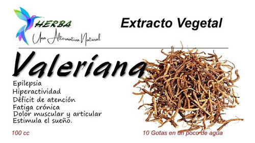 Extracto Vegetal De Valeriana 100cc  ** Herba ** 1