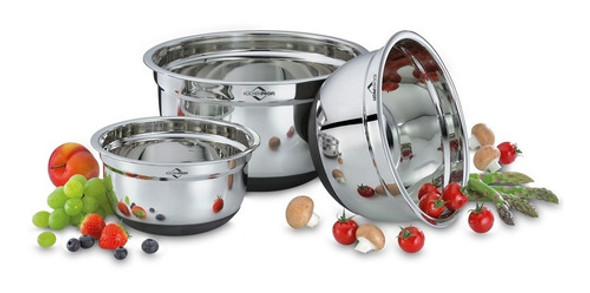 Set De Bowls Acero Inox C/antideslizante -küchenprofi 0